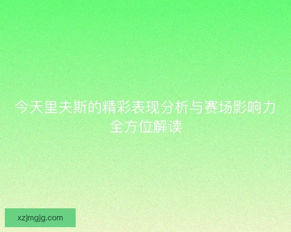 今天里夫斯的精彩表现分析与赛场影响力全方位解读
